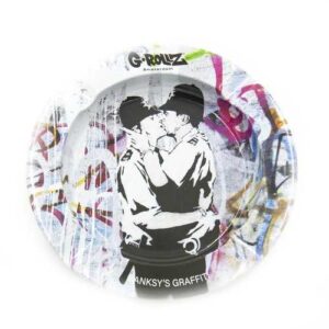 G-ROLLZ BANKSY METAL ASHTRAY "COP ON COP" (CENDRIER EN MÉTAL)