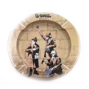 G-ROLLZ BANKSY'S GRAFFITI "SPION WALL" CENDRIER EN MÉTAL